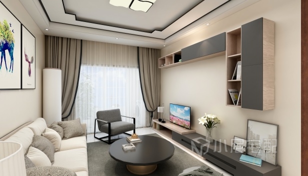 72㎡/兩室一廳兩衛(wèi)/現(xiàn)代 72㎡/兩室一廳兩衛(wèi)/現(xiàn)代